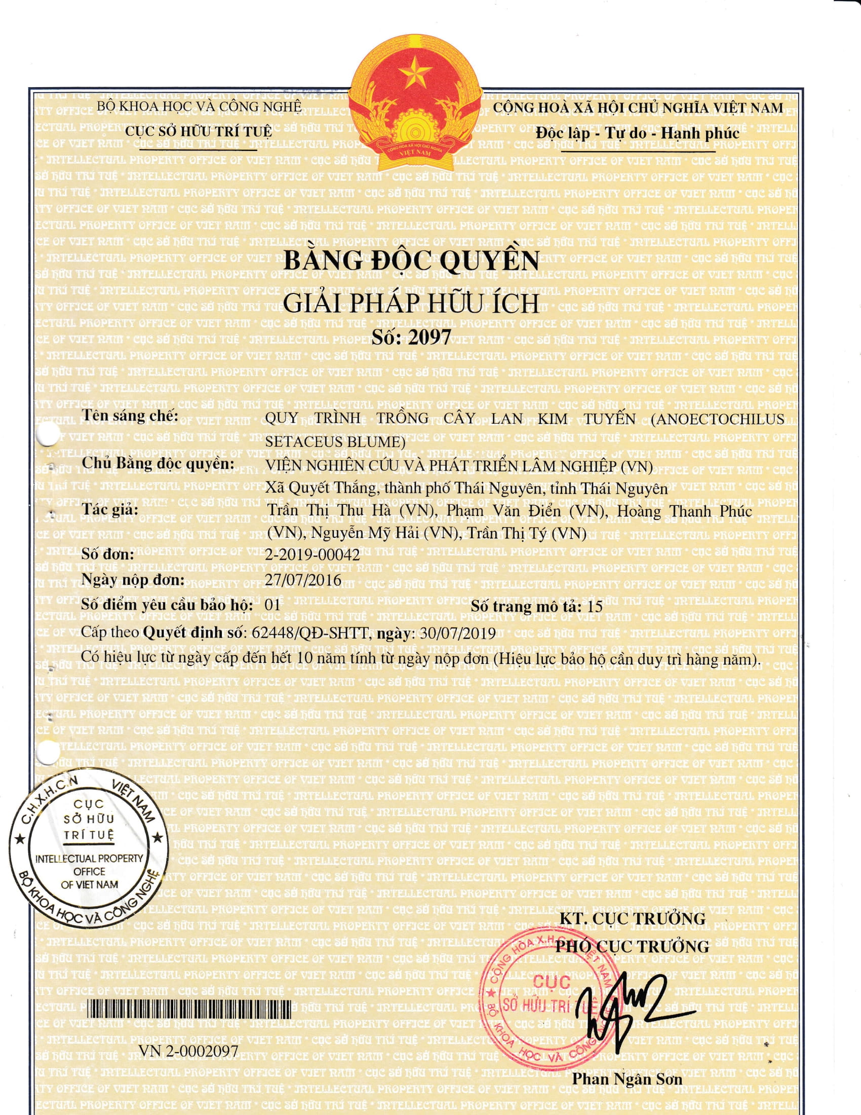 Quy trình trồng cây Lan kim tuyến